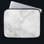 Capa Para Notebook Padrão de mármore branco elegante<br><div class="desc">Adicione um toque de estilo exclusivo com esta Bolsa de laptop de Padrão de Marble Branco Elegante Clássico.</div>