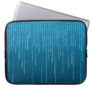 Capa Para Notebook Padrão de matriz em azul