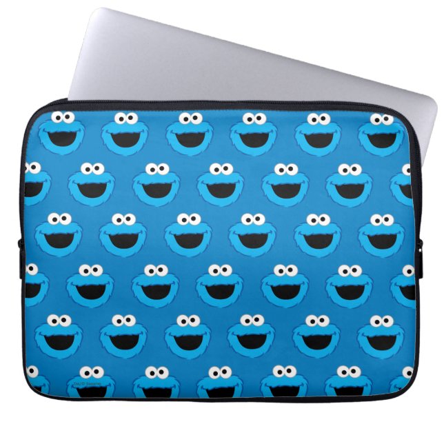 Capa Para Notebook Padrão de Monstro de Cookie Sorridente (Frente)