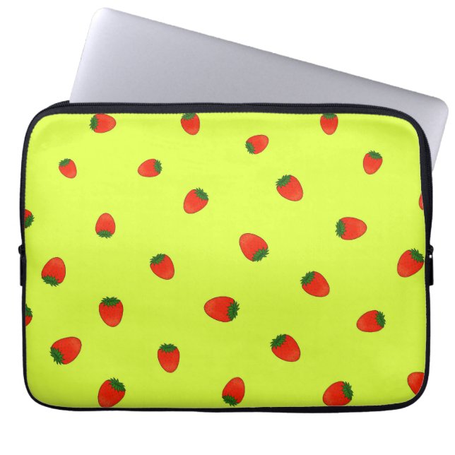 Capa Para Notebook Padrão de morango (Frente)