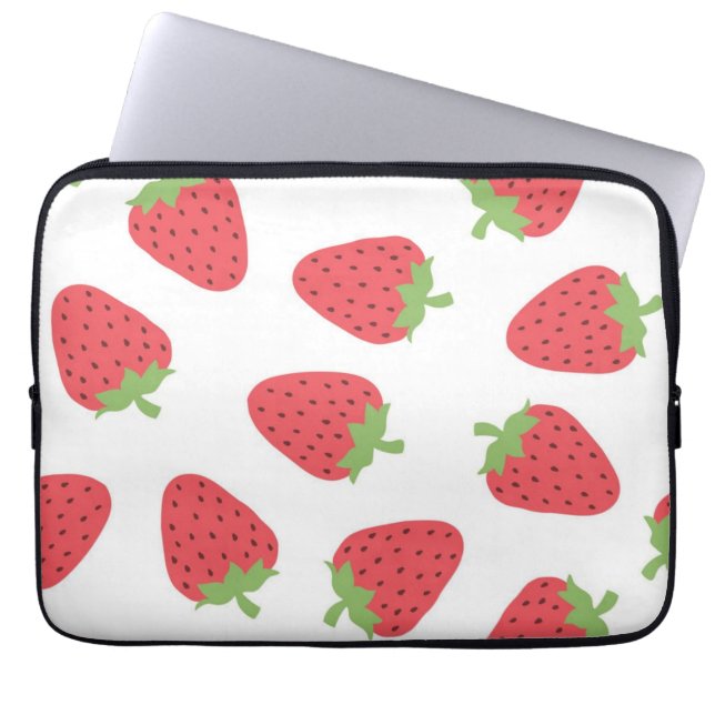 Capa Para Notebook Padrão de morango (Frente)
