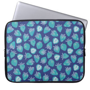 Capa Para Notebook Padrão de Morango Azul