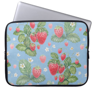 Capa Para Notebook Padrão de morango de aquarela