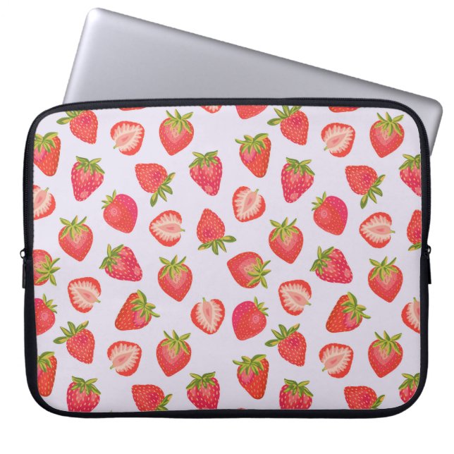 Capa Para Notebook Padrão de morango fofo (Frente)