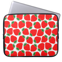Padrão de Morango Fofo Vermelho Festivo