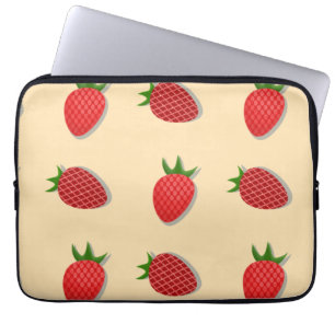 Capa Para Notebook Padrão de morango para boas vibrações no Verão de