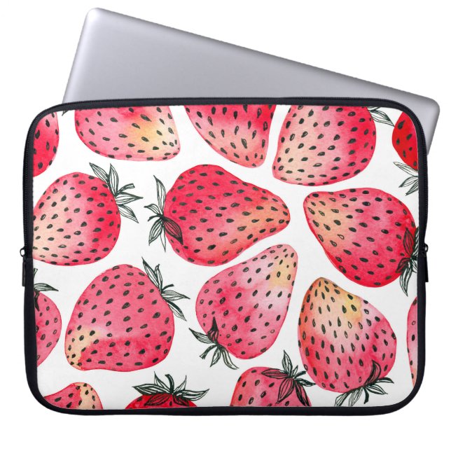 Capa Para Notebook Padrão de morangos aquosos. (Frente)