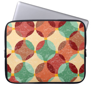 Capa Para Notebook Padrão de mosaico circular, ilustração geométrica.