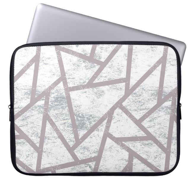 Capa Para Notebook Padrão de mosaico de cinzas pálidas (Frente)