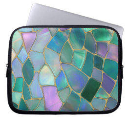Capa Para Notebook Padrão de mosaico de vitral em cores pastéis