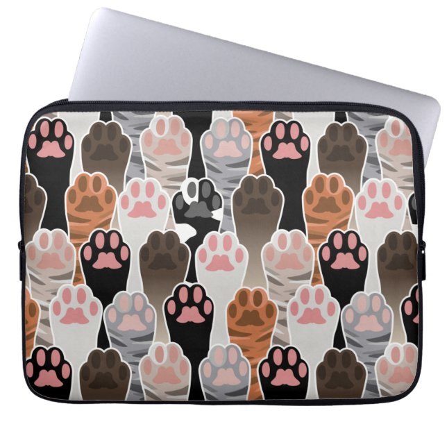 Capa Para Notebook Padrão de muitas patas de gatos (Frente)