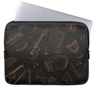 Capa Para Notebook Padrão de música