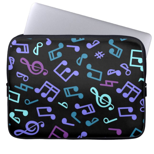 Capa Para Notebook Padrão de música (Frente)