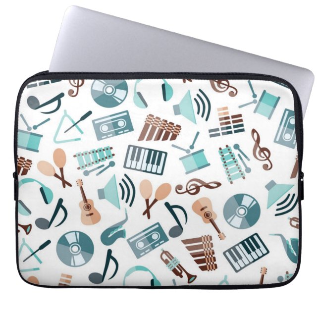 Capa Para Notebook Padrão de música (Frente)