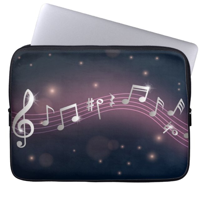 Capa Para Notebook Padrão de música (Frente)