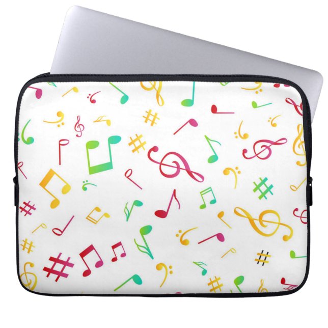 Capa Para Notebook Padrão de música (Frente)