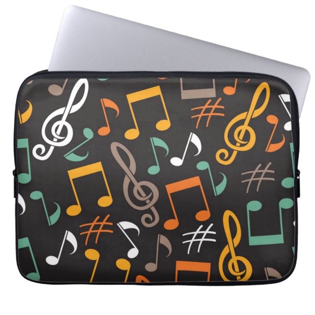 Capa Para Notebook Padrão de música (Frente)