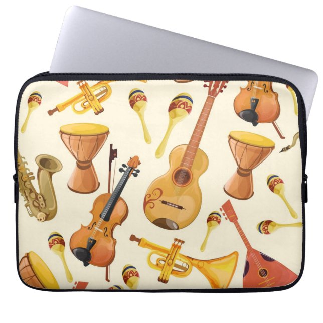 Capa Para Notebook Padrão de música (Frente)