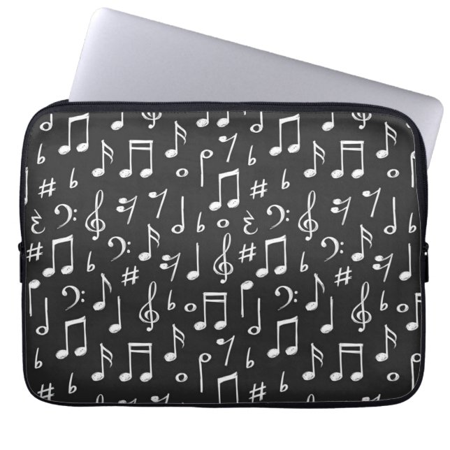 Capa Para Notebook Padrão de música (Frente)