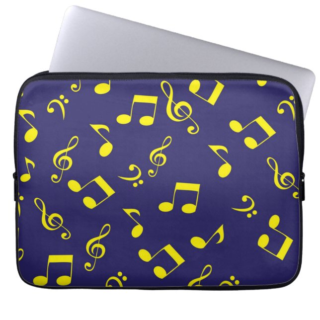 Capa Para Notebook Padrão de música (Frente)
