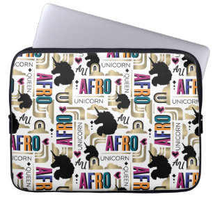 Capa Para Notebook Padrão de Negrito do Afro Unicorn