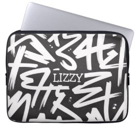 Capa Para Notebook Padrão de Nome Personalizado com Grafite — Urbano