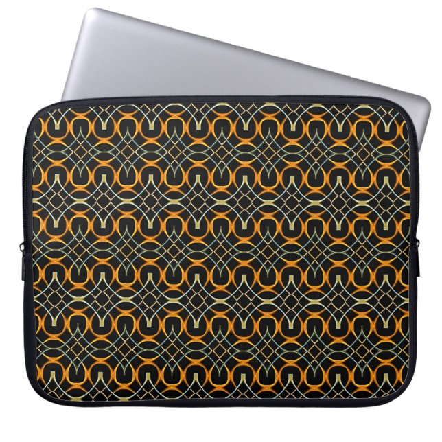 Capa Para Notebook Padrão de nós celticos de metal moderno (Frente)