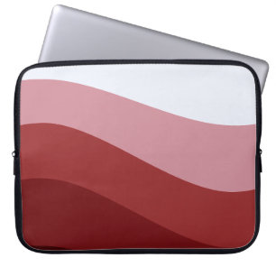 Capa Para Notebook Padrão de Onda de Omã Branco Vermelho