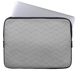 Capa Para Notebook padrão de ondas duplas de cinza