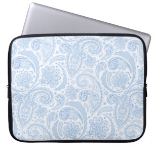 Capa Para Notebook Padrão de paisley branco-claro