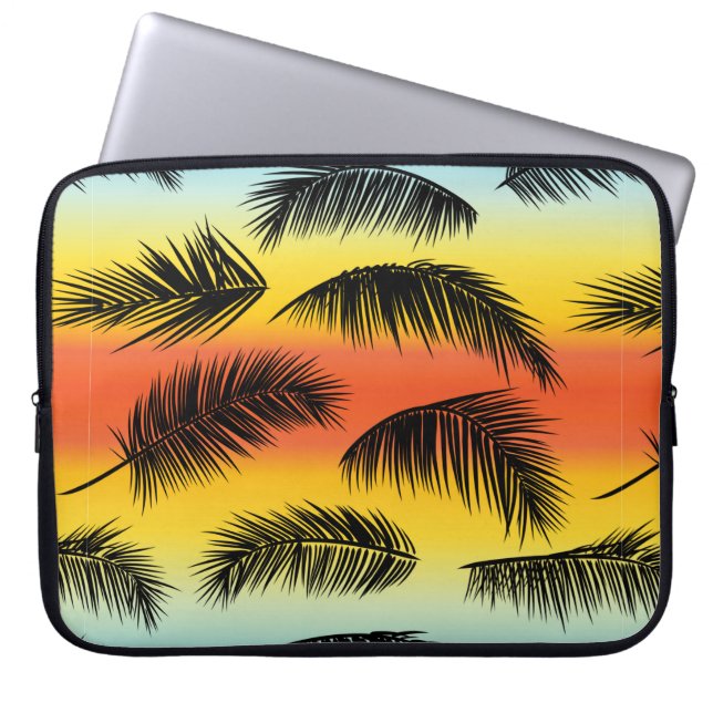 Capa Para Notebook Padrão de palmeiras tropicais (Frente)