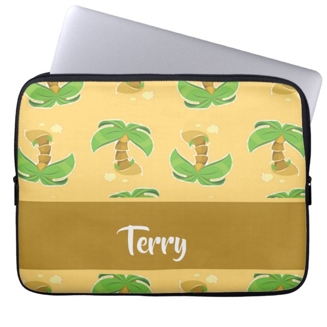Capa Para Notebook Padrão de palmeiras tropicais (Frente)