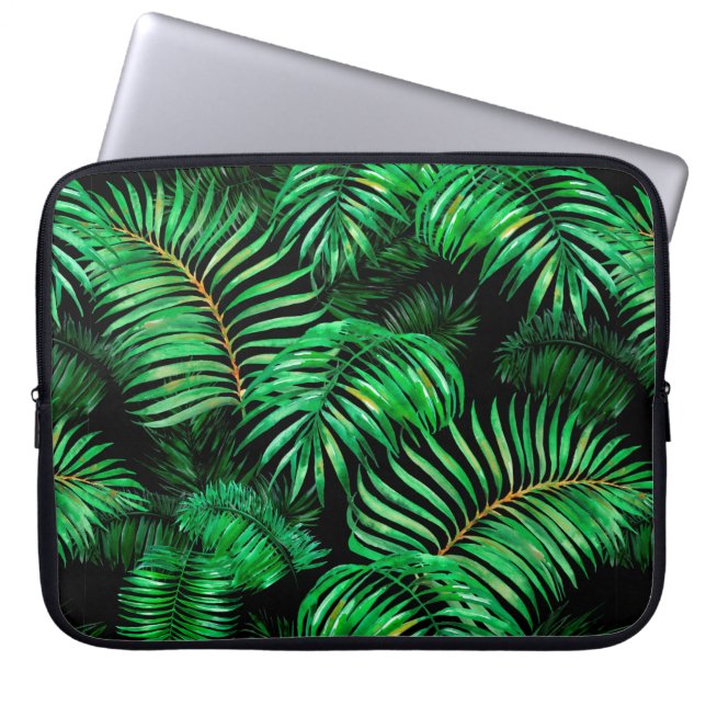 Capa Para Notebook Padrão de palmeiras verdes (Frente)