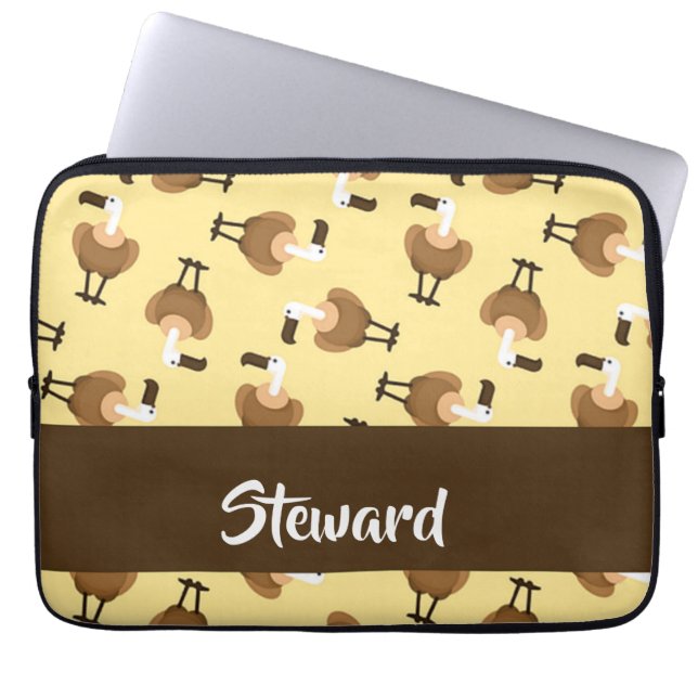 Capa Para Notebook Padrão de pássaros-urubu-do-grifo-castanho (Frente)