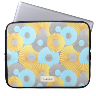 Capa Para Notebook Padrão de Pastel de Origami Círculo