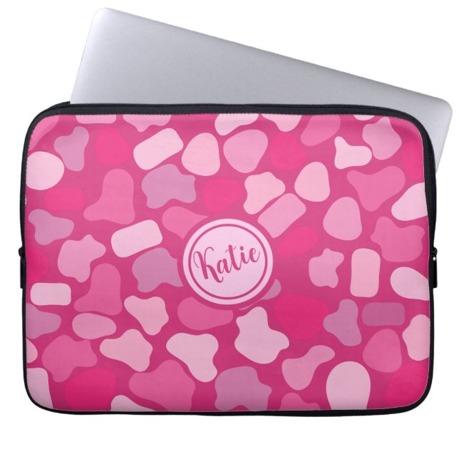 Capa Para Notebook Padrão de Pedra Rosa- (Frente)