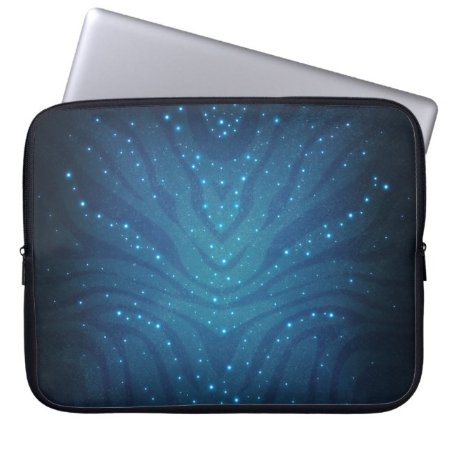 Capa Para Notebook Padrão de Pele Alienigena Azul Bioluminescente - A (Frente)
