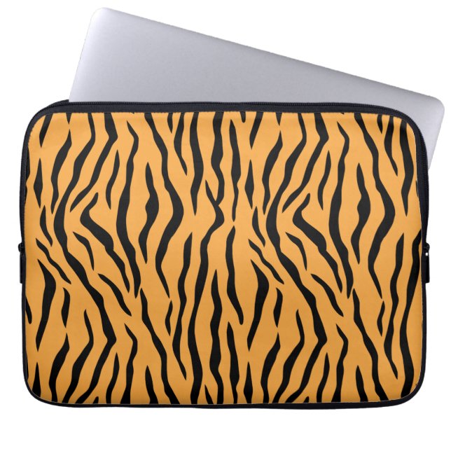 Capa Para Notebook Padrão de Pele de Tigre Selvagem (Frente)