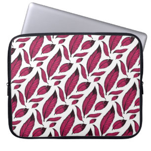 Capa Para Notebook Padrão de Pena Rosa Vibrante