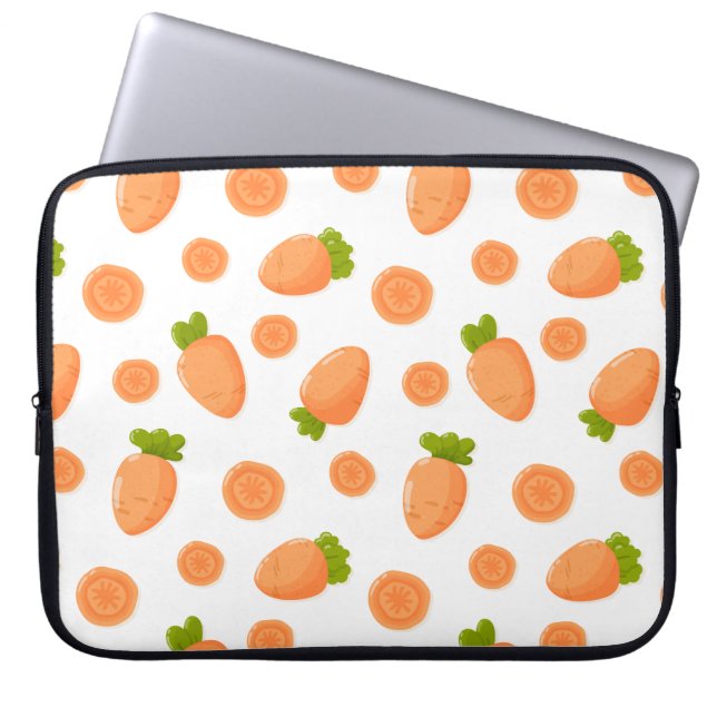 Capa Para Notebook Padrão de pequenas cenouras e fatias (Frente)