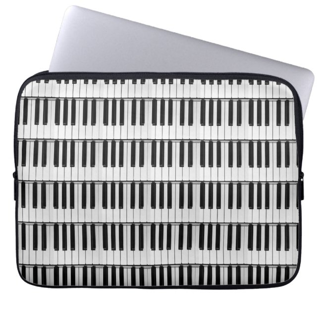 Capa Para Notebook Padrão de piano (Frente)