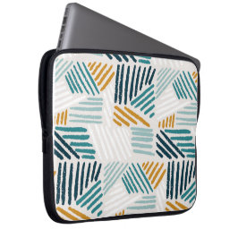 Capa Para Notebook Padrão de Pincel Geométrico Abstrato Moderno