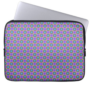 Capa Para Notebook Padrão de Ponto - Lavanda Violeta Azul Roxo