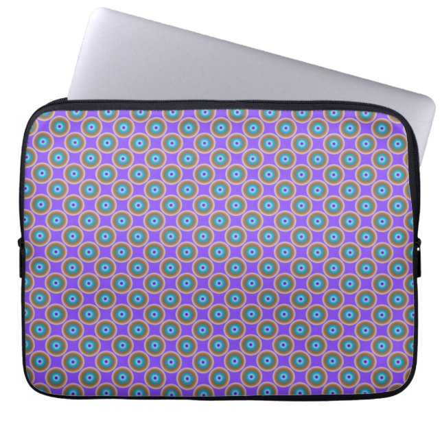 Capa Para Notebook Padrão de Ponto - Lavanda Violeta Azul Roxo (Frente)