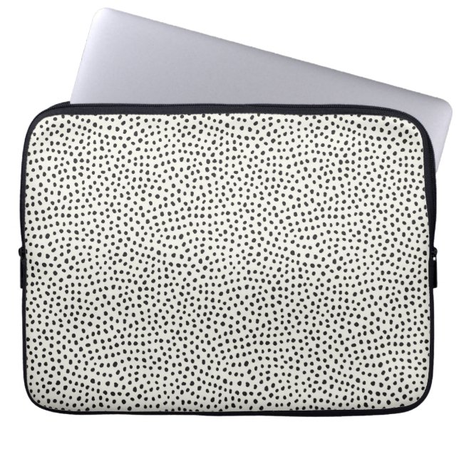 Capa Para Notebook Padrão de ponto preto (Frente)