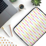 Capa Para Notebook Padrão de Pontos do Arco-Íris<br><div class="desc">Um padrão de círculos arco-íris em multicores pastel. Todas elas têm diferentes formas e tamanhos,  e organizadas em um padrão retrorreflector.</div>