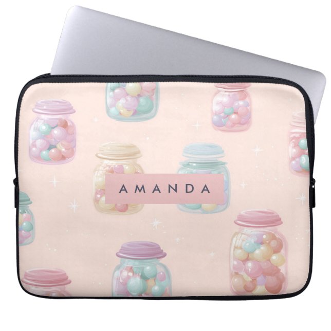 Capa Para Notebook Padrão de Pote de doces de Pastel personalizado (Frente)