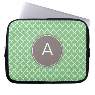 Capa Para Notebook Padrão de Quatrefoil Monograma