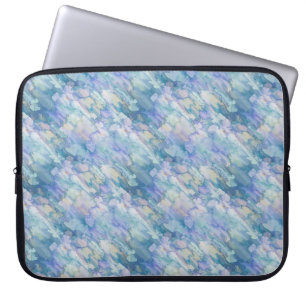 Capa Para Notebook Padrão de queda de chuva roxa azul retrorado