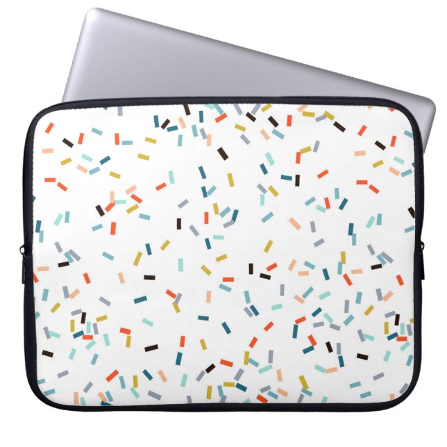 Capa Para Notebook Padrão de queda de Confetti colorido (Frente)